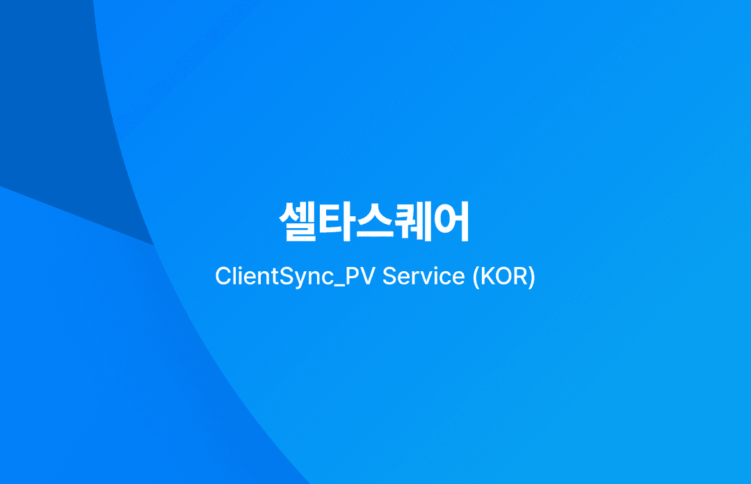 셀타스퀘어 ClientSync_PV Service  소개서 (KOR)